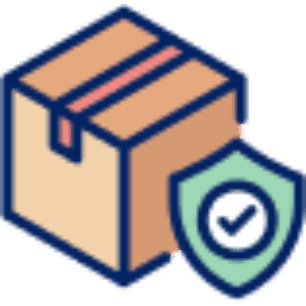 A ShineOn Fulfillment box with a check mark on it, representing Package Protection or successful completion.