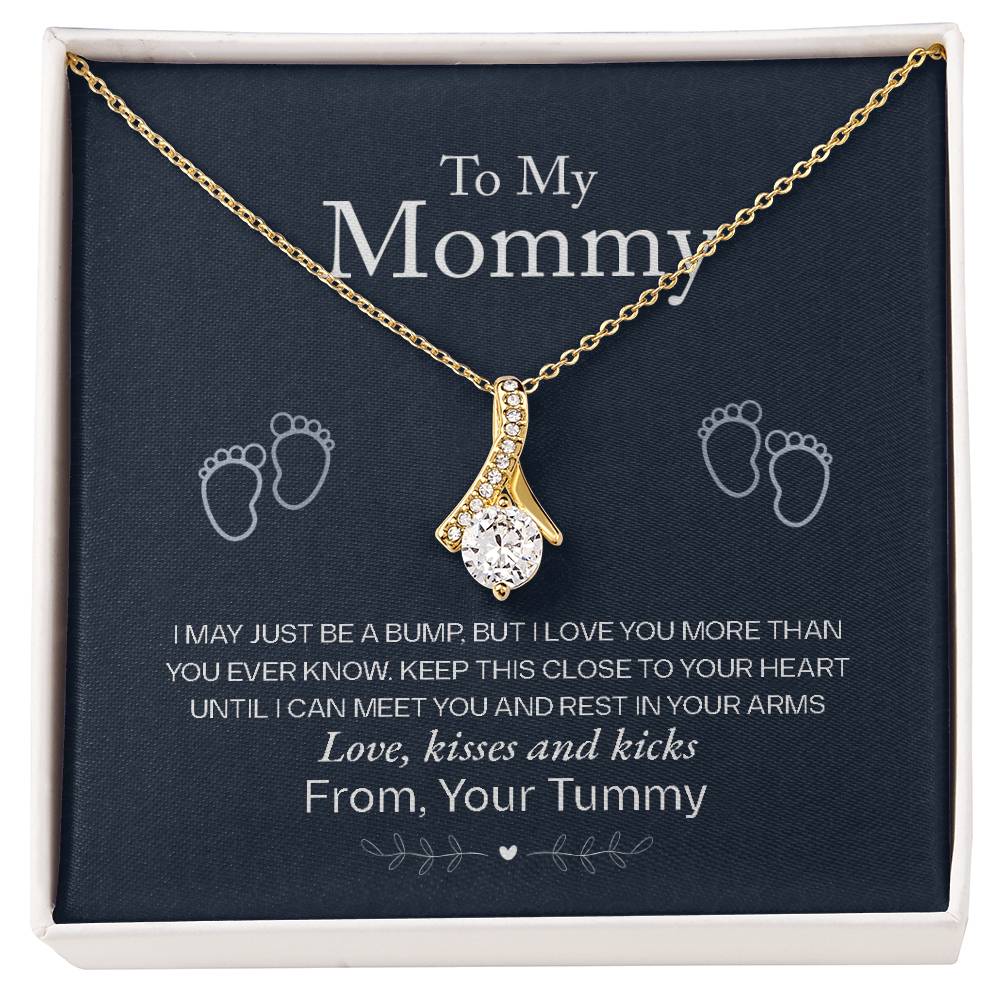To My Mommy, Love From Your Tummy - Alluring Beauty Necklace
