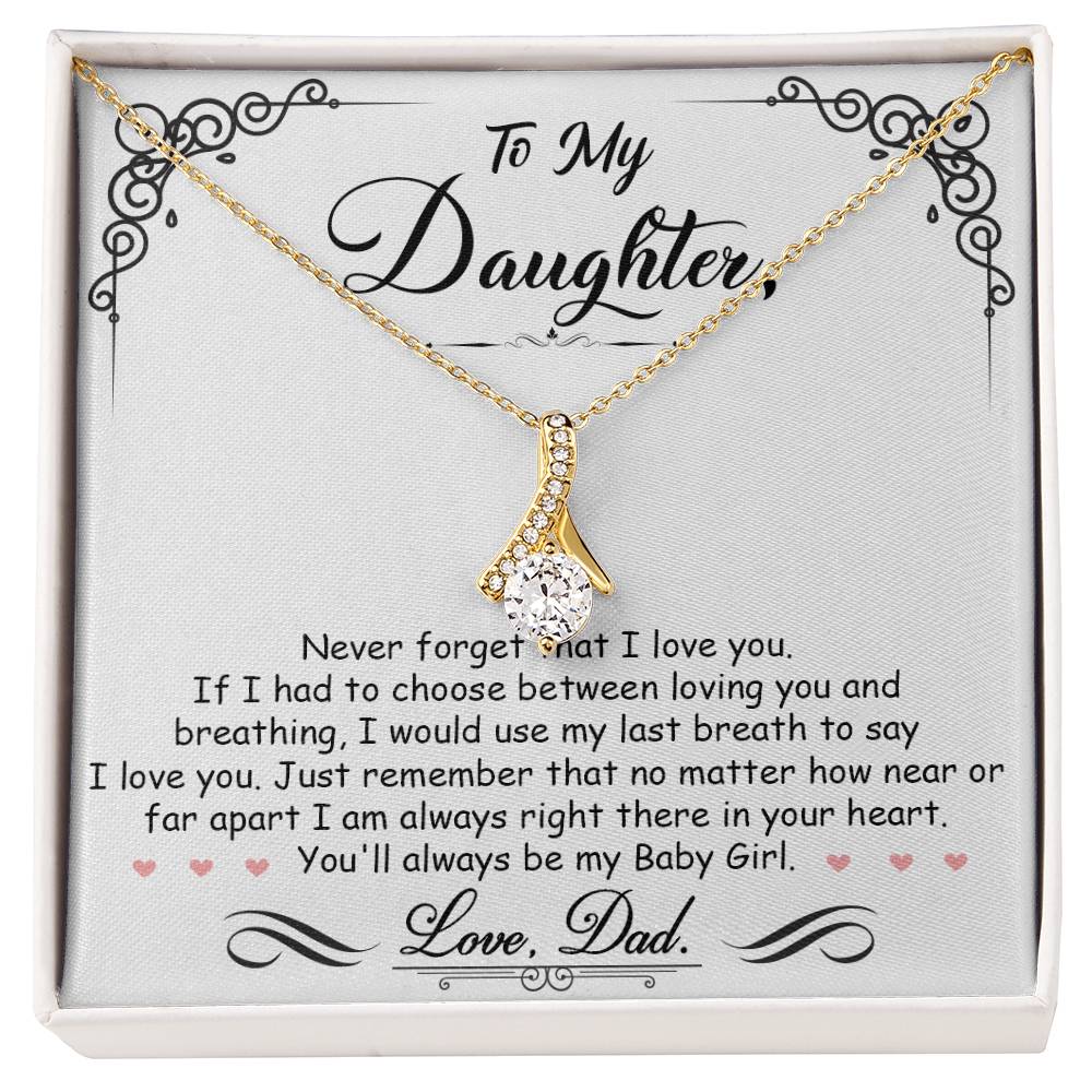 A To My Daughter, I_m Always Right Here In Your Heart - Alluring Beauty Necklace from ShineOn Fulfillment - the perfect gift in a beautiful box.