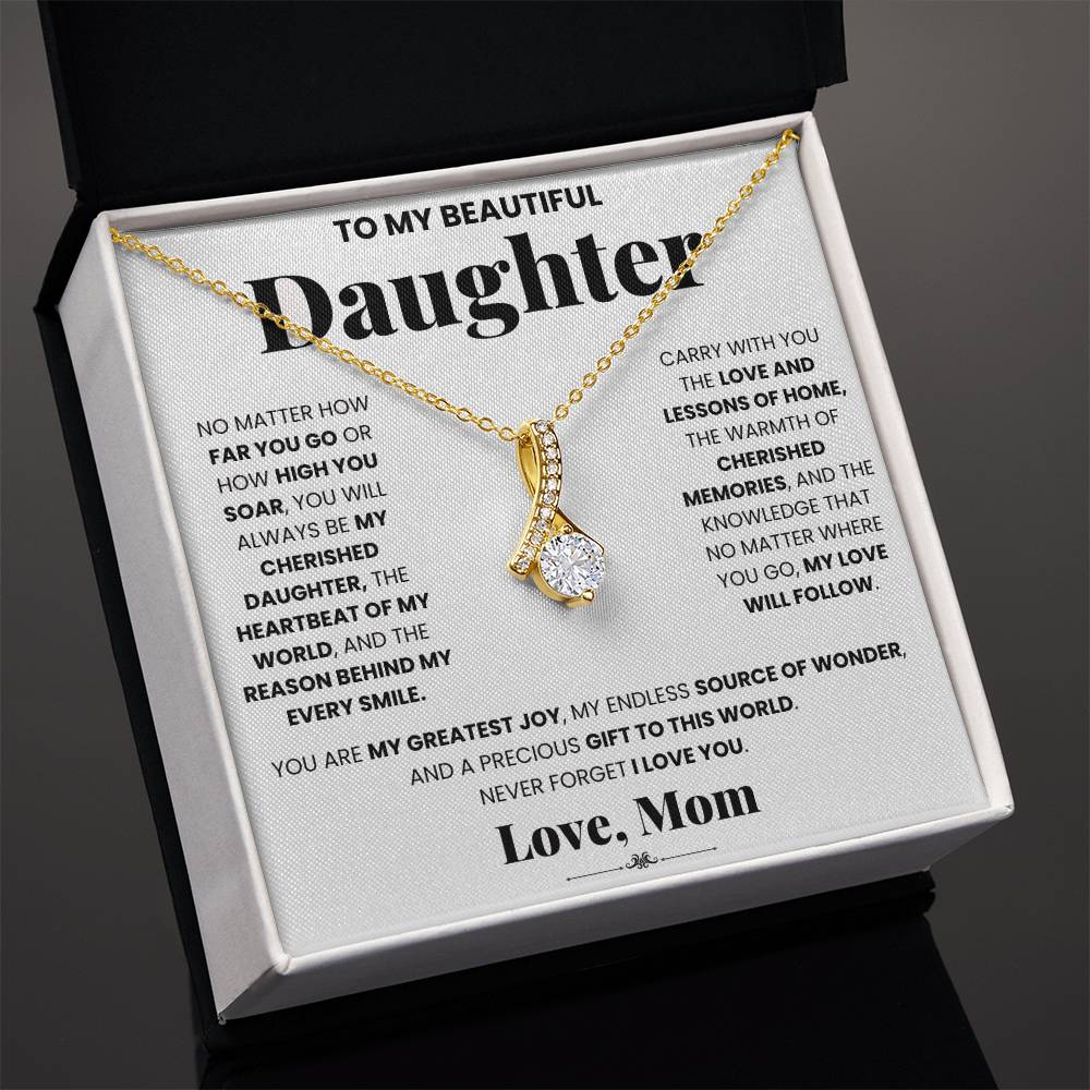 A gift box with the My Cherished Daughter - Alluring Beauty Necklace by ShineOn Fulfillment for my beautiful daughter.