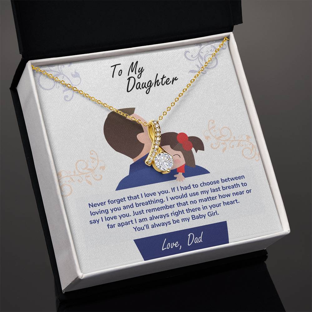 A To My Daughter, You_ll Always Be My Baby Girl - Alluring Beauty Necklace from ShineOn Fulfillment, beautifully presented in a gift box.