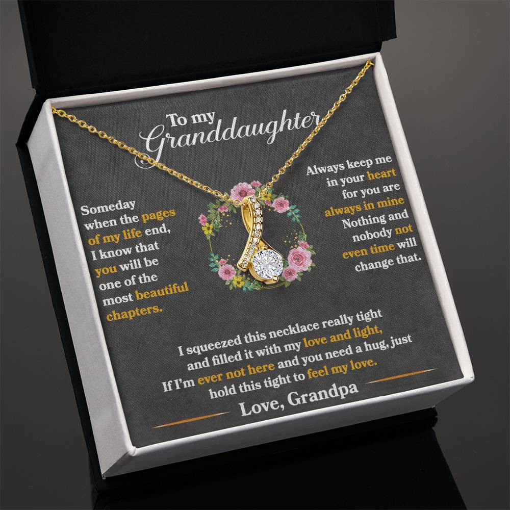To My Granddaughter, Hold This Tight To Feel My Love - Alluring Beauty Necklace