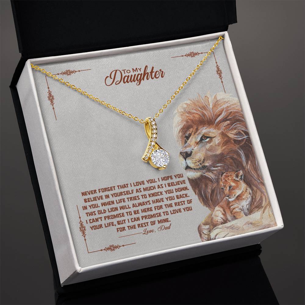 A To My Beautiful Daughter, I Promise To Love You For The Rest Of My Life - Alluring Beauty Necklace in a gift box by ShineOn Fulfillment.