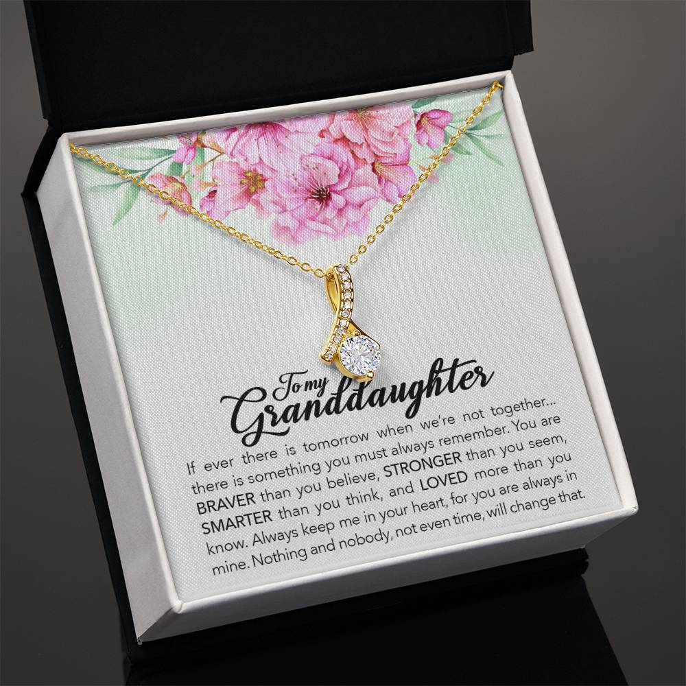 A "To My Granddaughter, Always Keep Me In Your Heart" Alluring Beauty Necklace by ShineOn Fulfillment, the perfect gift for a granddaughter.