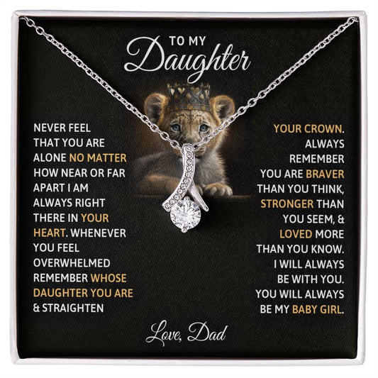 A "To My Daughter, You Will Always Be My Baby Girls - Alluring Beauty Necklace" gift box from ShineOn Fulfillment for my daughter.
