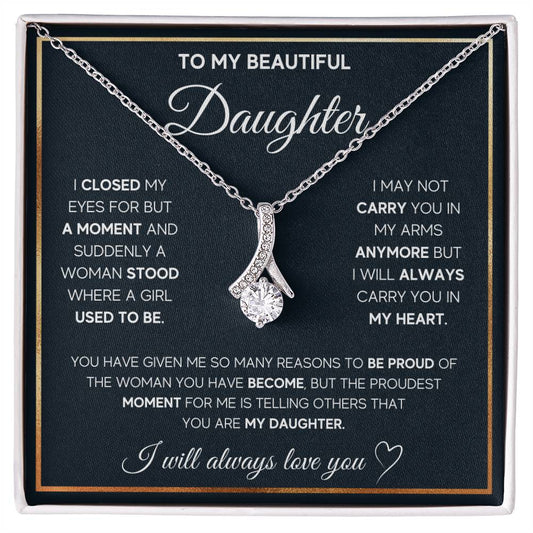 A stunning To My Daughter, I Will Always Carry You In My Heart - Alluring Beauty Necklace from ShineOn Fulfillment that makes the perfect gift for my beautiful daughter.