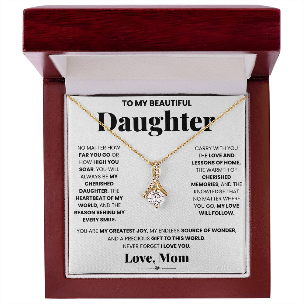 A special gift box with the My Cherished Daughter - Alluring Beauty Necklace from ShineOn Fulfillment for that special someone.