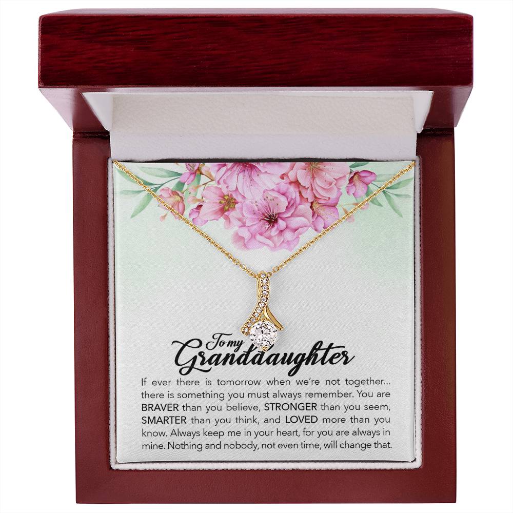 A To My Granddaughter, Always Keep Me In Your Heart, - Alluring Beauty Necklace gift box from ShineOn Fulfillment for granddaughter.