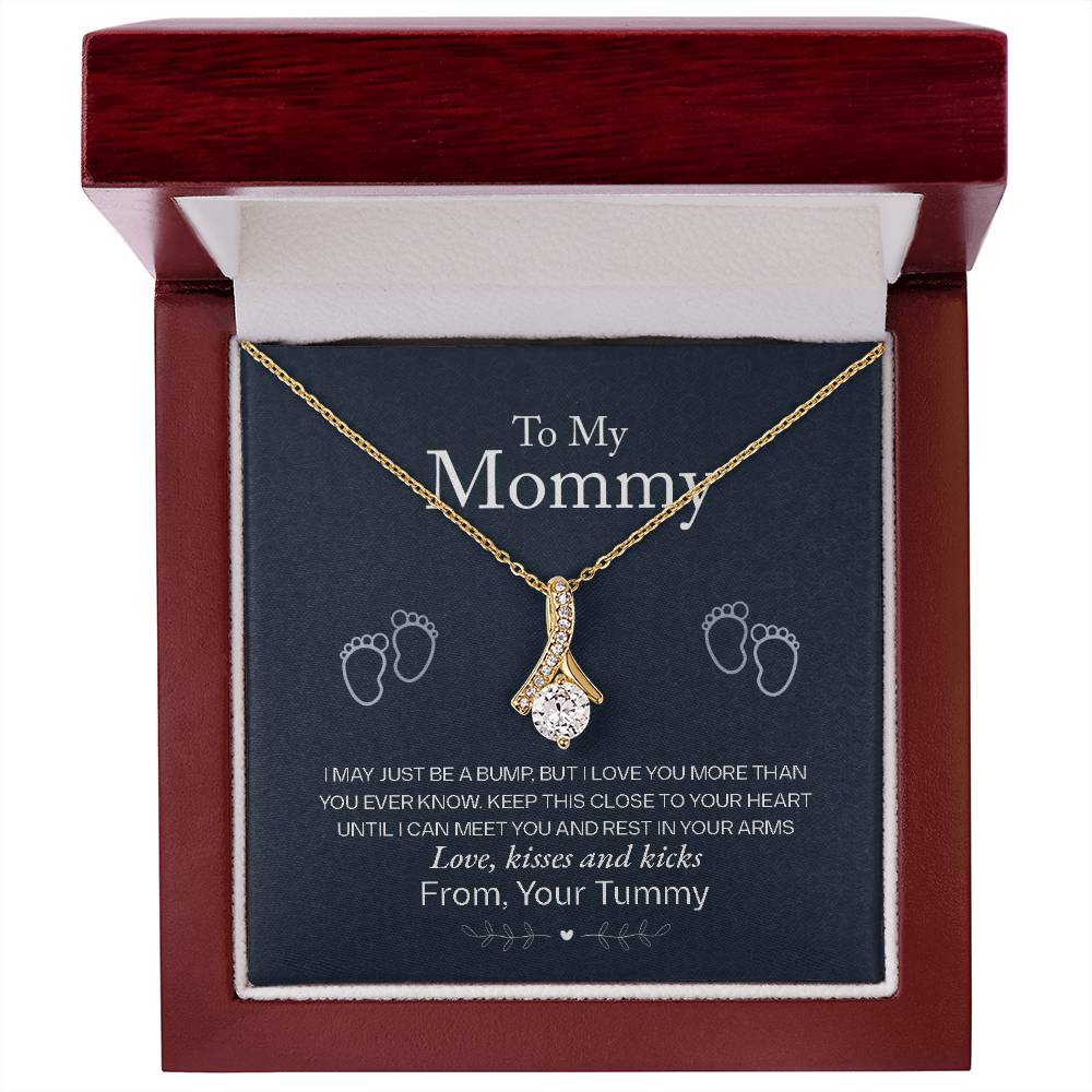 To My Mommy, Love From Your Tummy - Alluring Beauty Necklace