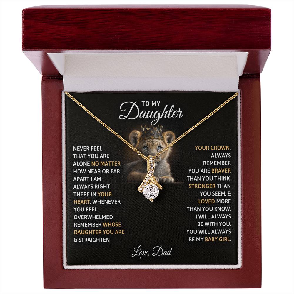 A "To My Daughter, You Will Always Be My Baby Girls - Alluring Beauty Necklace" by ShineOn Fulfillment, featuring a teddy bear, perfect as a gift.