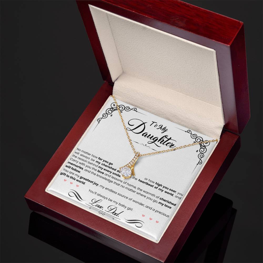 This gift box contains the My Beautiful Daughter - Alluring Beauty Necklace by ShineOn Fulfillment.