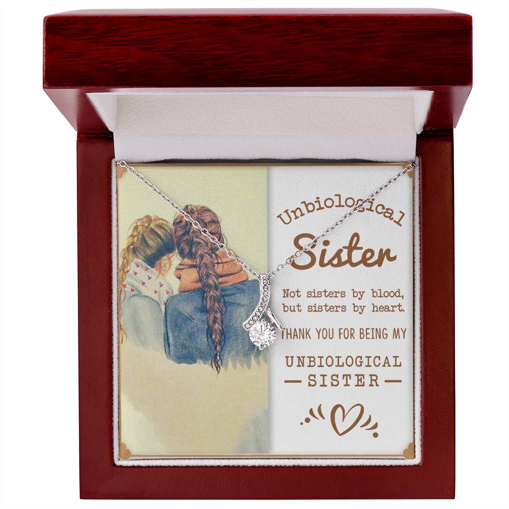 To My Unbiological Sister, Sisters By Heart - Alluring Beauty Necklace