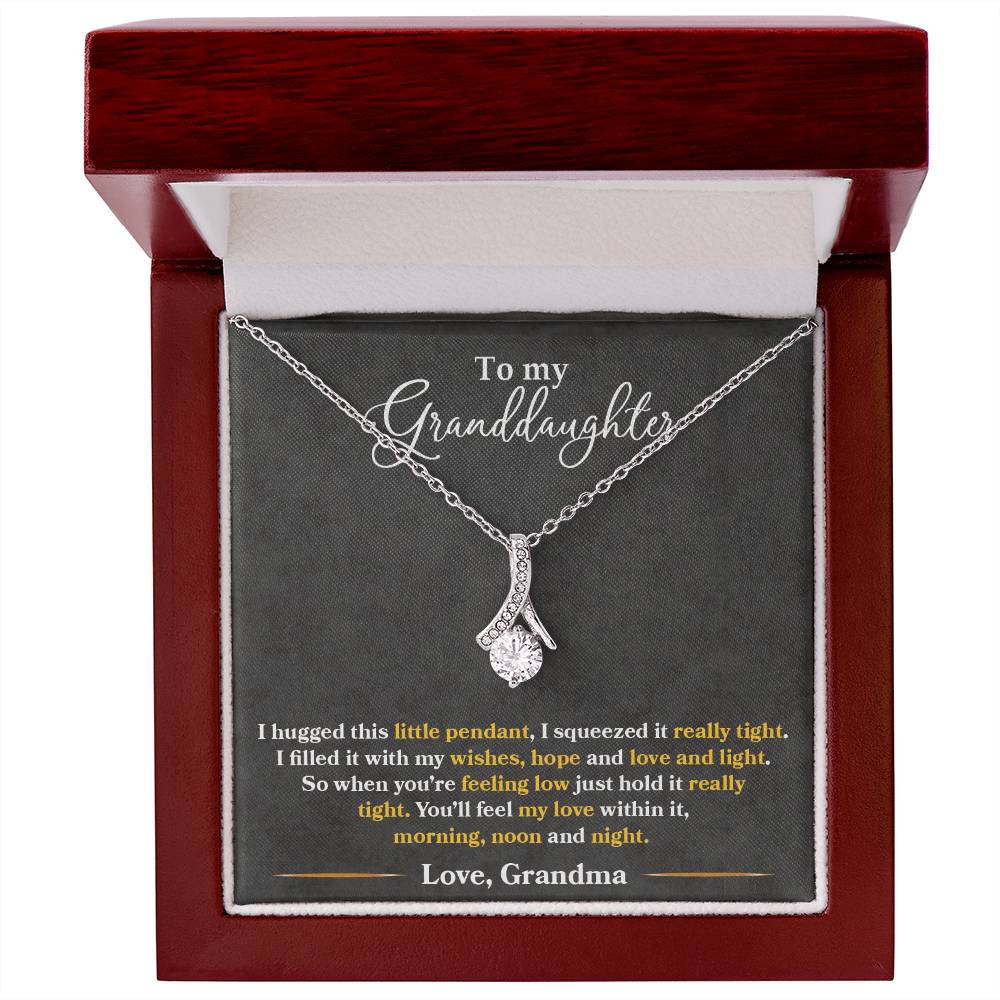 To My Granddaughter, You_ll Feel My Love Within This - Alluring Beauty Necklace