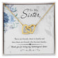 To My Sister, Thank You For Everything - Interlocking Hearts Necklace