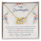 To My Granddaughter, This Old Woman Will Always Have Your Back - Interlocking Hearts Necklace