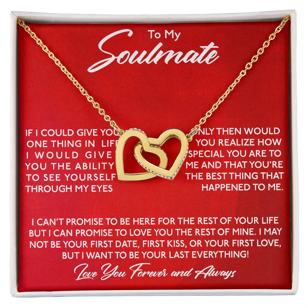 To My Soulmate, You Are Special To Me - Interlocking Hearts Necklace