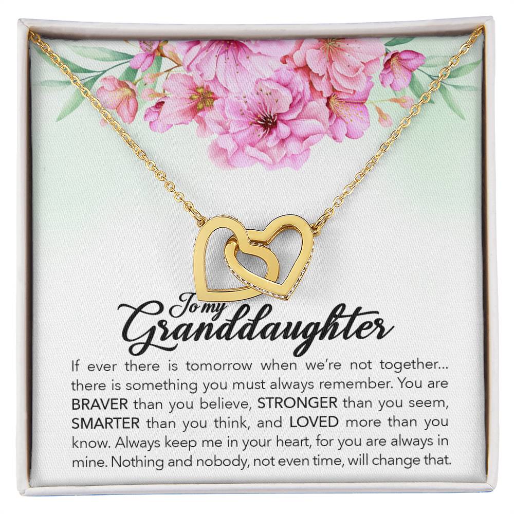 I love your To My Granddaughter, Always Keep Me In Your Heart - Interlocking Hearts Necklace from ShineOn Fulfillment.