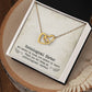 To My Unbiological Sister, Sister By Heart - Interlocking Hearts Necklace