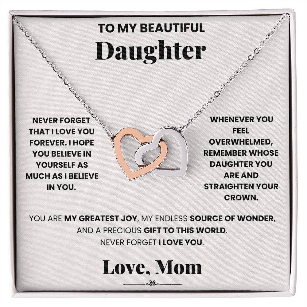 An anniversary gift box with the Love Forever Mom - Interlocking Hearts Necklace from ShineOn Fulfillment as a token of love.