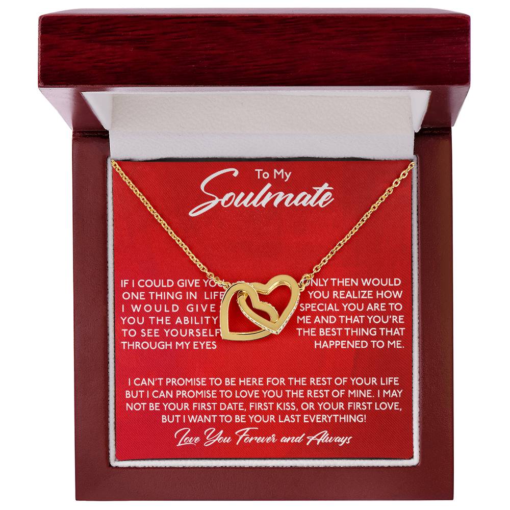 To My Soulmate, You Are Special To Me - Interlocking Hearts Necklace