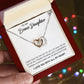 A love-inspired gift box containing the To My Bonus Daughter, Always Shine Like The Brightest Star - Interlocking Hearts Necklace by ShineOn Fulfillment.