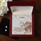 A "To My Beautiful Daughter, I Promise To Love You For The Rest Of My Life - Forever Love Necklace" with a lion on it, presented in a gift box from ShineOn Fulfillment.