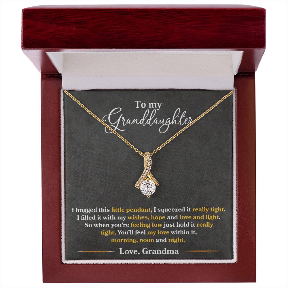 To My Granddaughter, You_ll Feel My Love Within This - Alluring Beauty Necklace