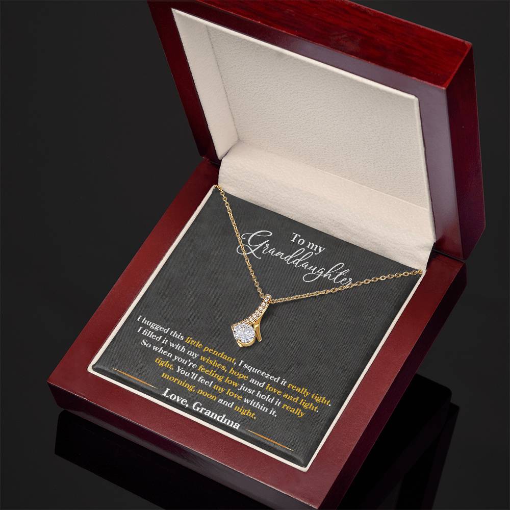 To My Granddaughter, You_ll Feel My Love Within This - Alluring Beauty Necklace