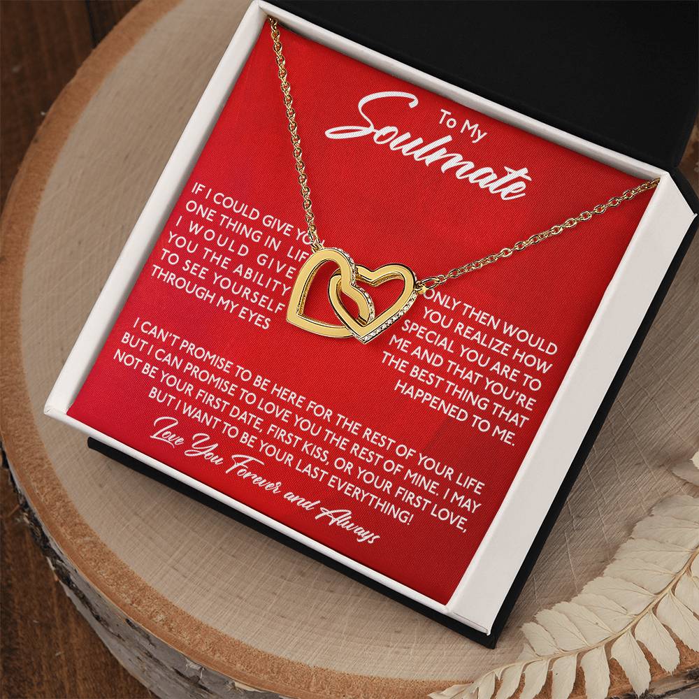 To My Soulmate, You Are Special To Me - Interlocking Hearts Necklace