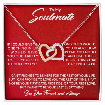 To My Soulmate, You Are Special To Me - Interlocking Hearts Necklace