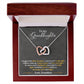 To My Granddaughter, You_ll Feel My Love Within This - Interlocking Hearts Necklace