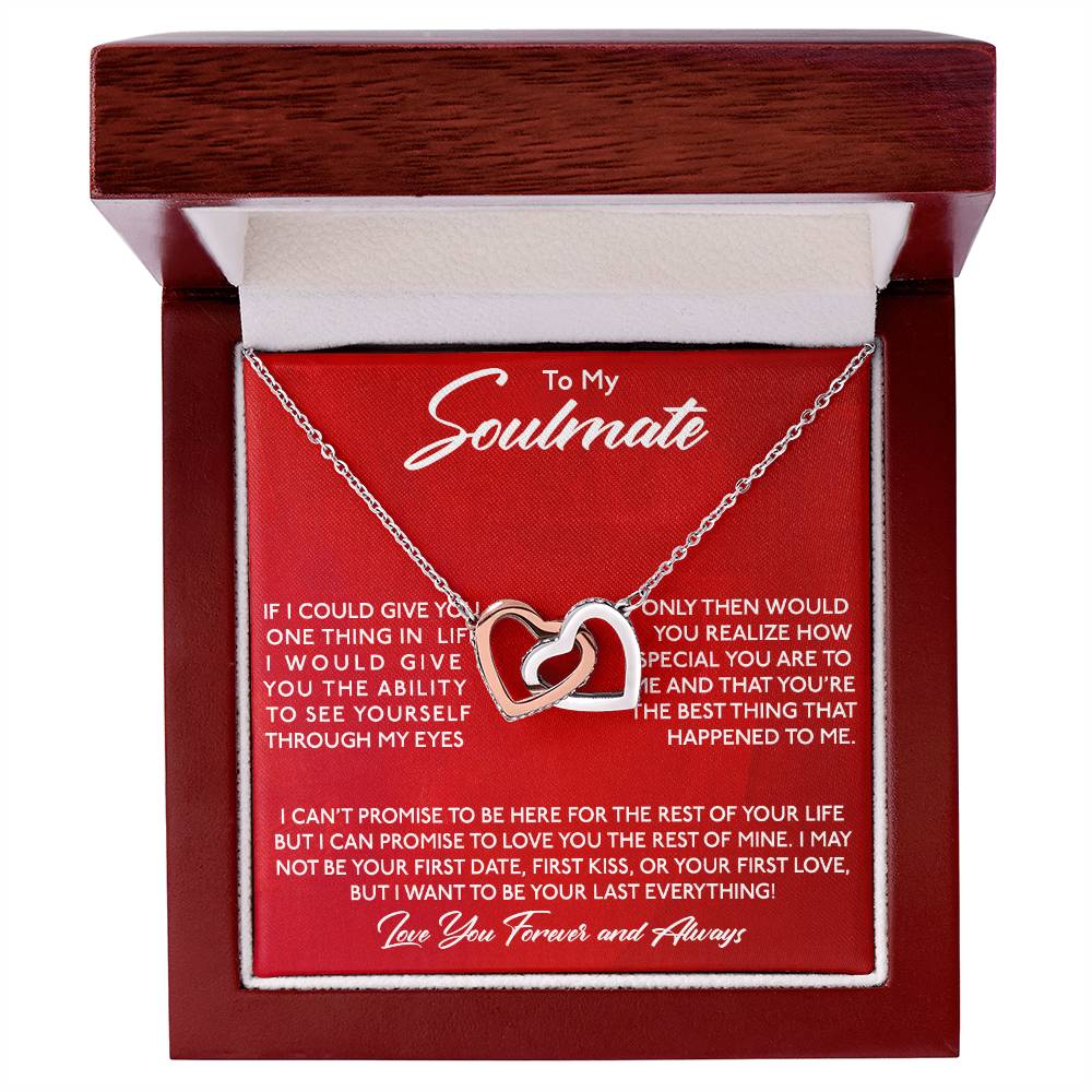 To My Soulmate, You Are Special To Me - Interlocking Hearts Necklace