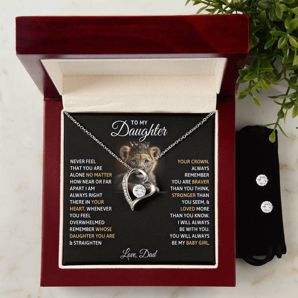 Surprise your daughter with a beautiful gift box containing the stunning "To My Daughter, You Will Always Be My Baby Girls - Forever Love Necklace" from ShineOn Fulfillment, featuring a brilliant 14k white gold finish. Include a heartfelt card to make this gift even more special.