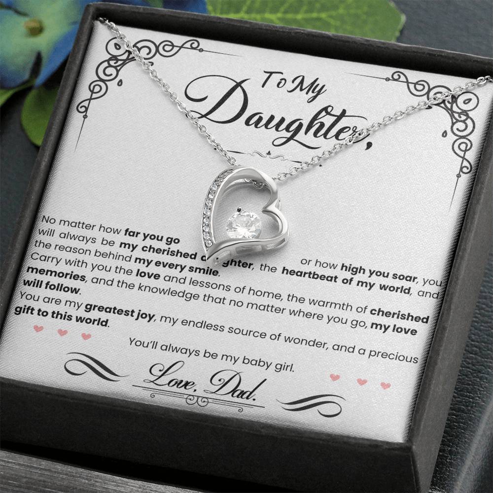 A My Cherished Daughter - Forever Love Necklace, a precious gift to my forever loved daughter, by ShineOn Fulfillment.